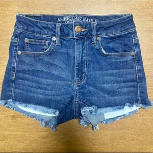 American Eagle Hi-rise shortie denim shorts